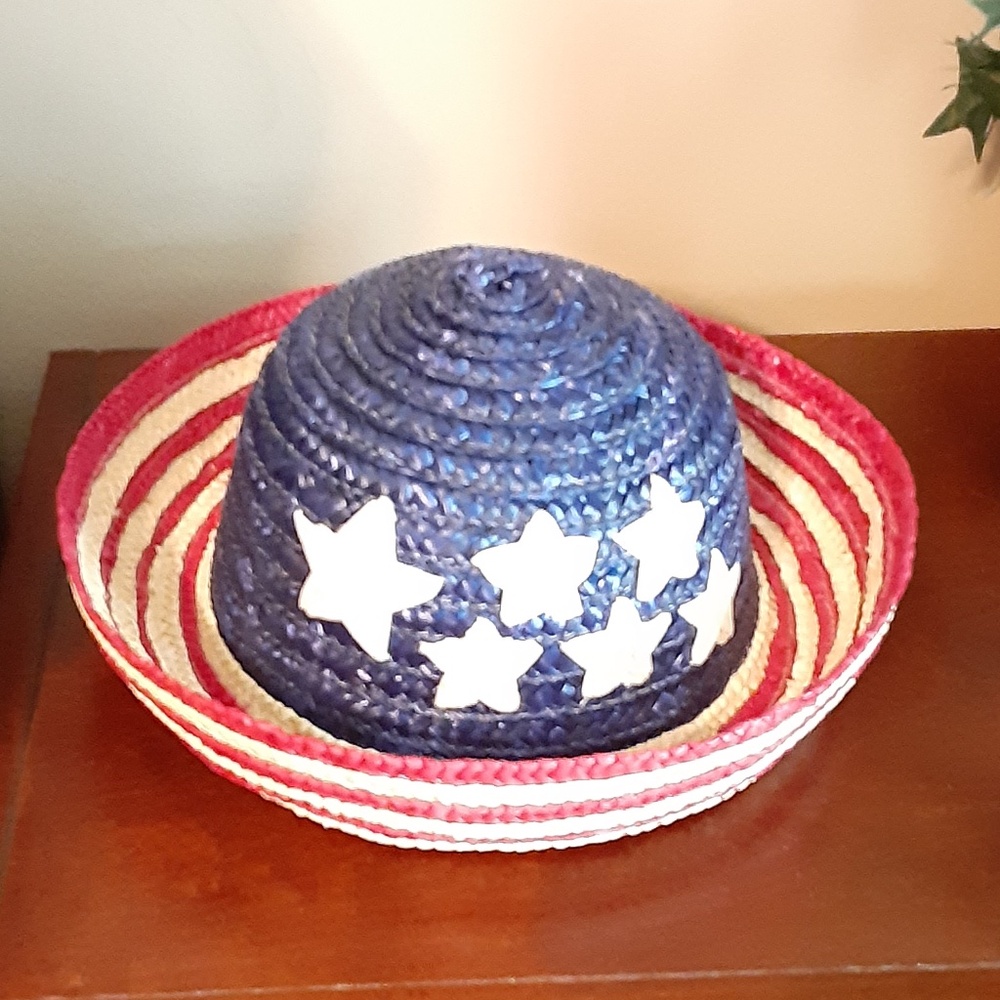Patriotic Americana Straw Bucket Hat